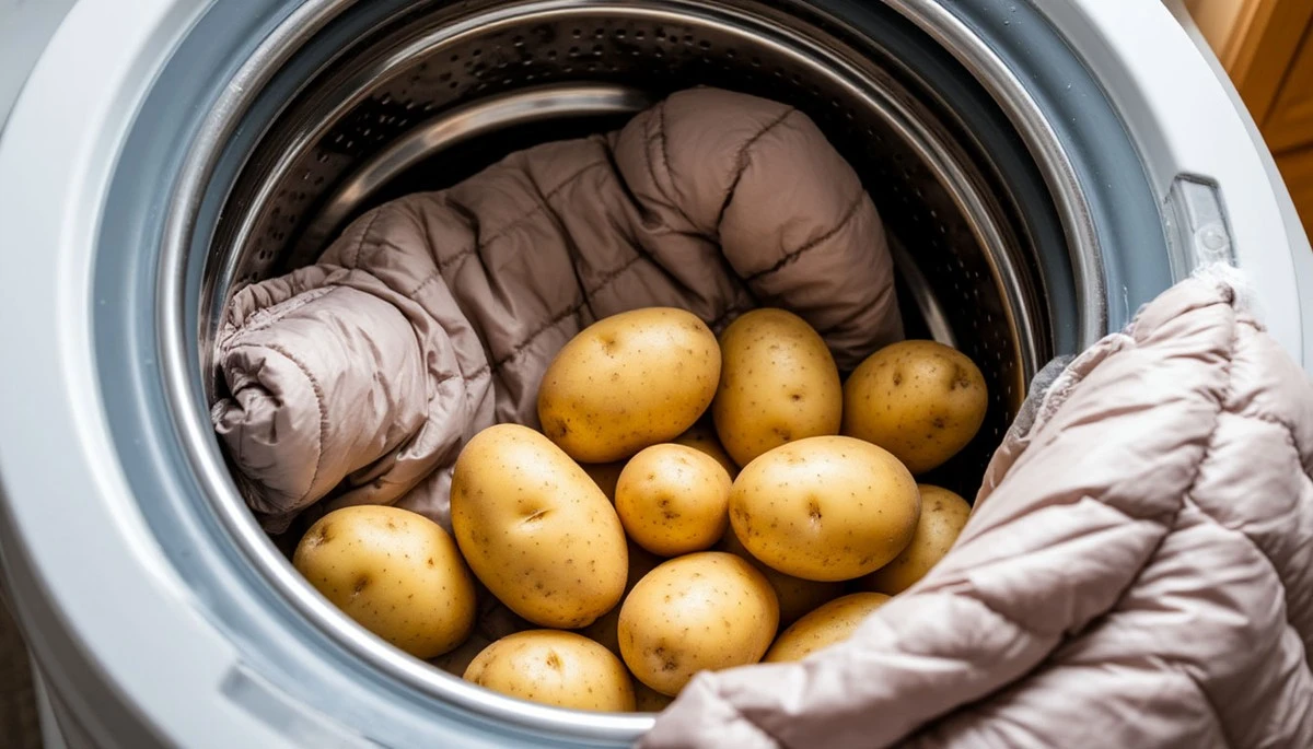 Proč zkušení lidé dávají do pračky s péřovou bundou několik brambor