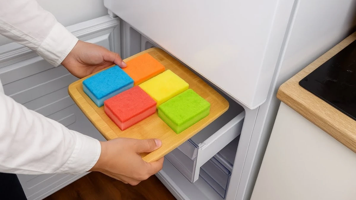 Proč zkušení kutilové vkládají suchou houbičku na nádobí do mrazáku - image 1