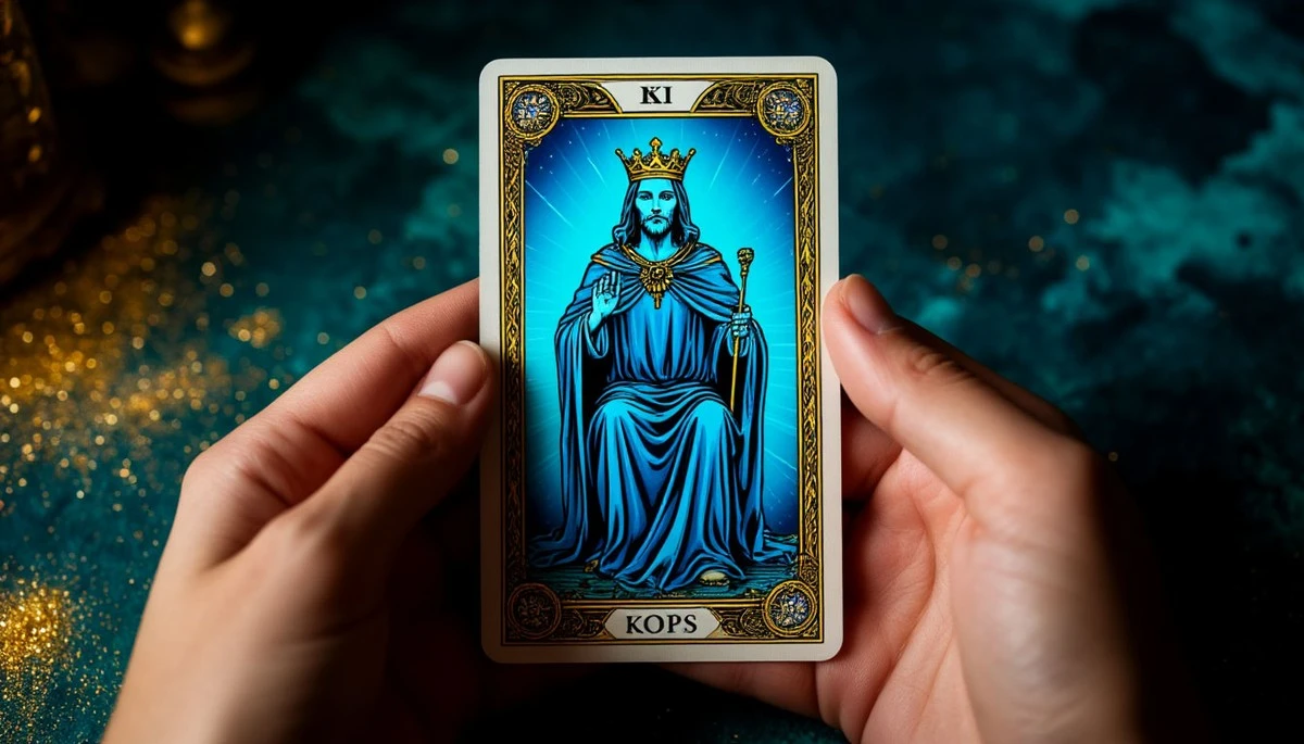 Modrý symbol na kartě Král pohárů: Tarotová předpověď pro 13. únor 2026