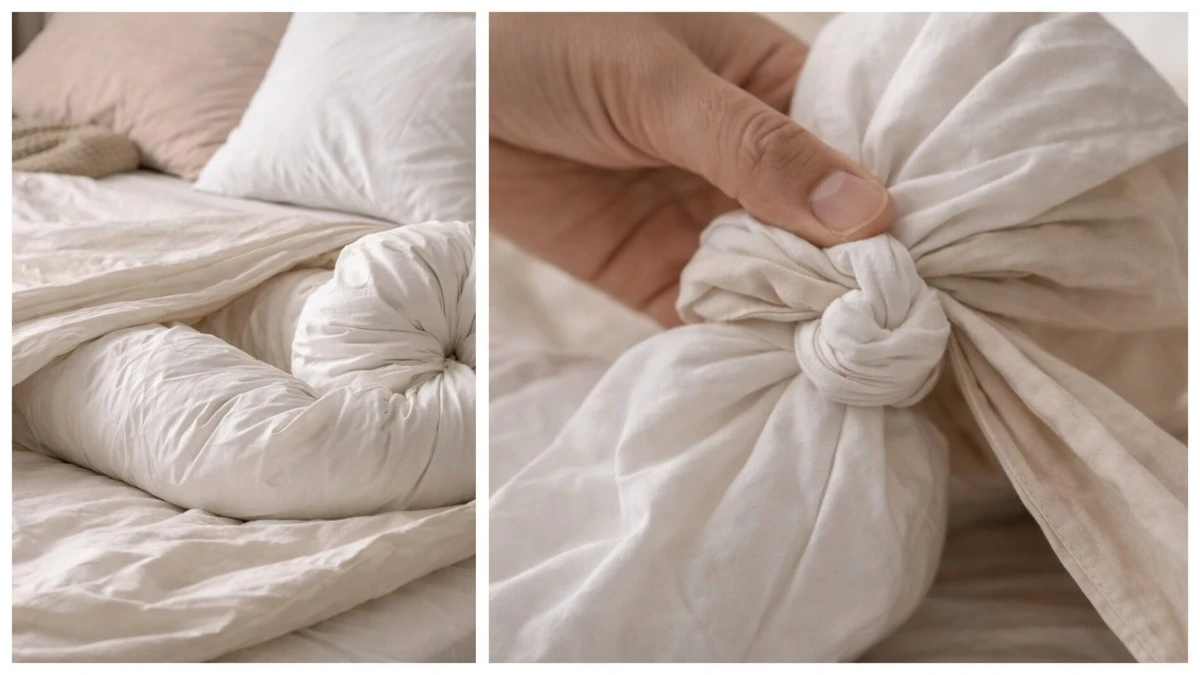 Proč zkušení hostitelé dělají čtyři uzly na rozích přikrývky