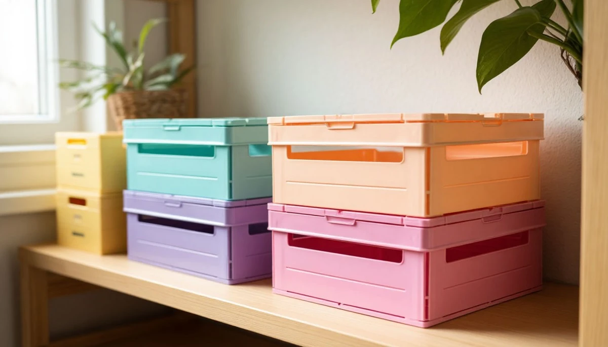 Proč zkušení minimalisté mění klasické šuplíky za barevné skládací přepravky