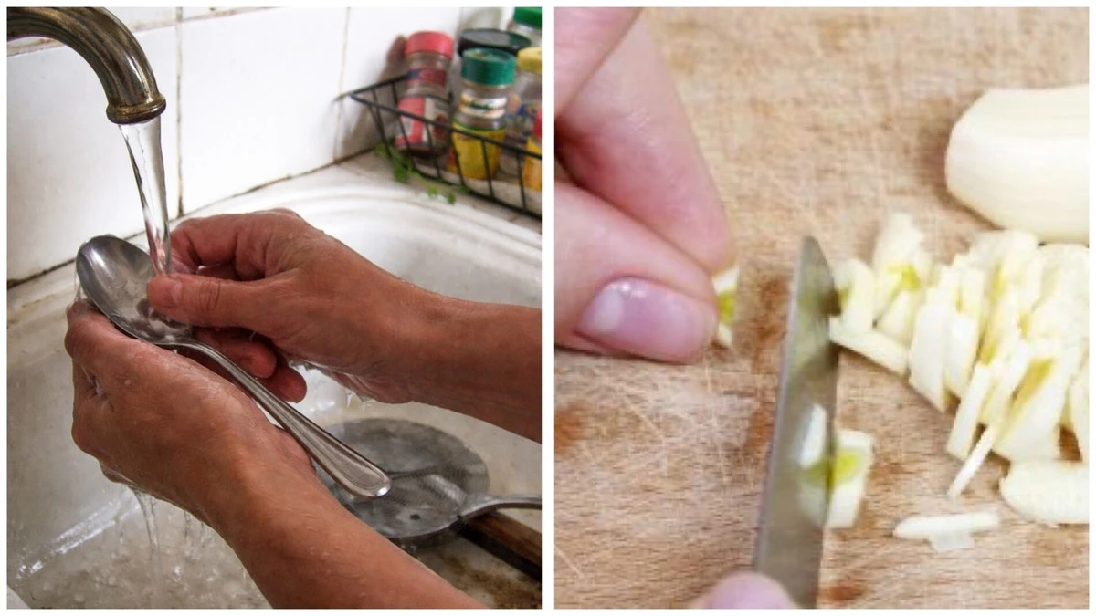 Proč zkušení kuchaři po krájení česneku berou do ruky nerezovou lžíci
