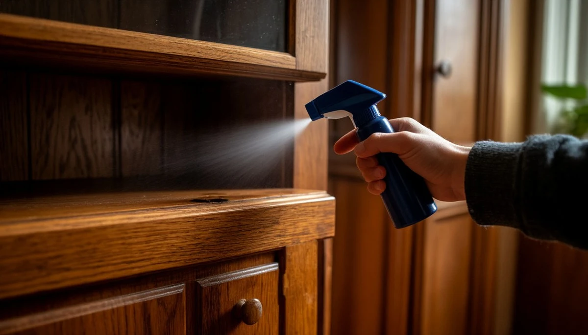 Proč zkušení chataři stříkají směs octa a peroxidu na stěny za skříněmi