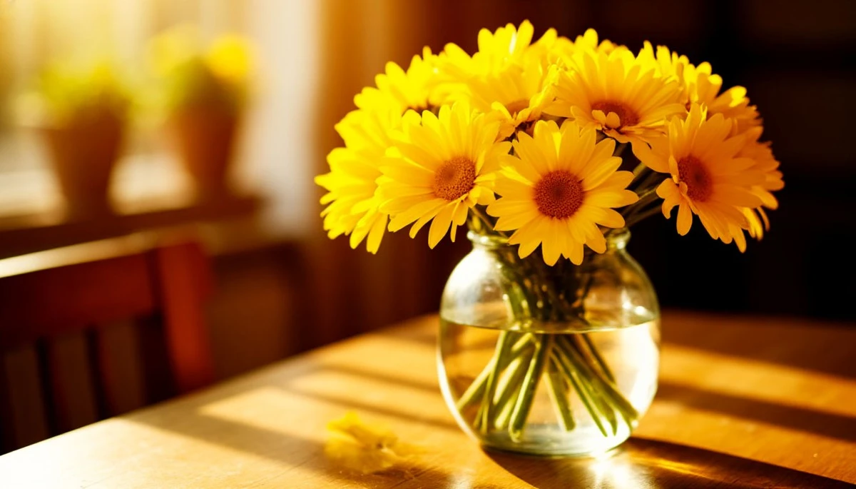 Proč zkušení hostitelé dávají doprostřed stolu kytici žlutých květů