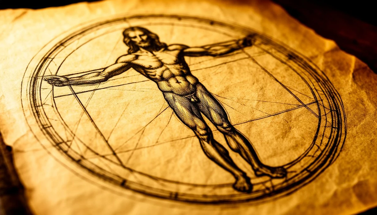 Proč Leonardo da Vinci skryl mezi nohy Vitruviánského muže malý trojúhelník