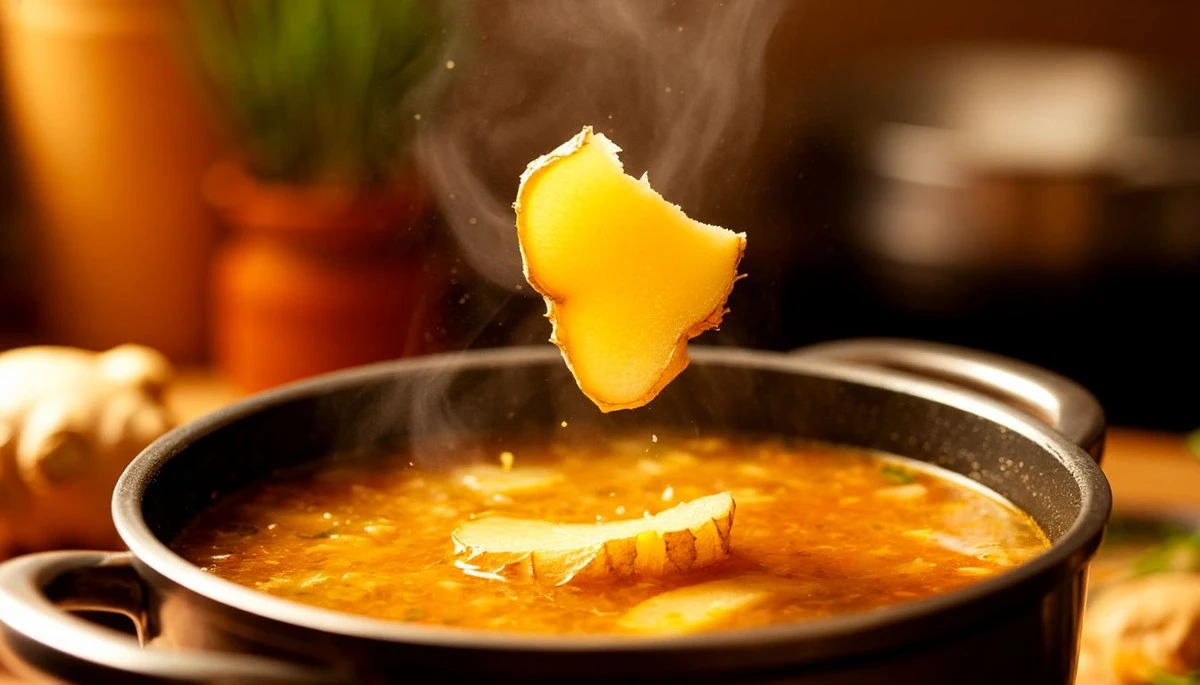 Proč zkušení kuchaři dávají do polévky plátek zázvoru místo octa